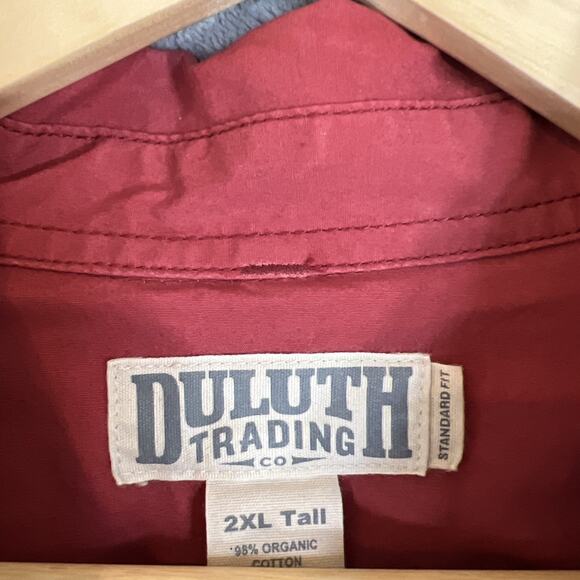 Duluth Trading Shirt Men 2XLT Rust Canyoneer Long Sleeve Organic Cotton Outdoor - Picture 2 of 12